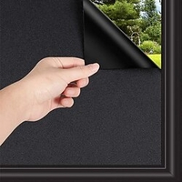 fenêtre couvrant noir film statique intimité décoration auto-adhésif pour uv bloquant contrôle de la chaleur verre fenêtre autocollants 10045 cm miniinthebox