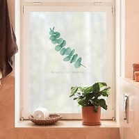 feuilles vertes motif fenêtre film maison chambre salle de bain verre fenêtre film autocollants auto-adhésif givré autocollant 116 x 60 cm stickers muraux pour chambre salon miniinthebox