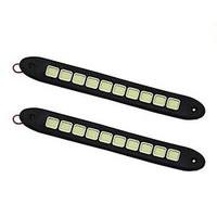 Feux de jour 10 ampoules led dc 10w 500 lm cob conduite lumière du jour brouillard étanche anti-poussière lumière 2 pièces miniinthebox