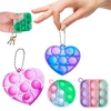 fidget jouet sensoriel enfant mini push bulle jouets figet simple fossette jouet porte-clés anneau anti-stress conseil autisme jouet éducatif 6pcs / 12pcs miniinthebox