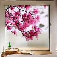 film de fenêtreamp; stickers décoration mat / fleur contemporaine / floral sticker fenêtre pvc (polychlorure de vinyle) / mat 6860cm stickers muraux pour chambre salon miniinthebox