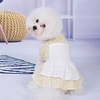 fleur dentelle chien robe chat princesse jarretelle costume chiot tutu floral arc vêtements chiot broderie jupe pour chats teddy chien petit moyen chiens miniinthebox