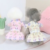 fleur dentelle chien robe chat princesse jarretelle costume chiot tutu floral arc vêtements chiot broderie jupe pour chats teddy chien petit moyen chiens miniinthebox