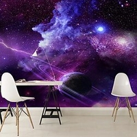 Galaxy papier peint mural ciel étoilé revêtement mural autocollant peler et coller amovible pvc/vinyle matériau auto-adhésif/adhésif requis décoration murale pour salon cuisine salle de bain miniinthebox