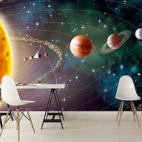 Galaxy papier peint mural univers galaxy revêtement mural autocollant peler et coller amovible pvc/vinyle matériel auto-adhésif/adhésif requis décoration murale pour salon cuisine salle de bain miniinthebox