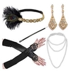 Gatsby le magnifique Charleston Rétro Vintage 1950s 1920s Casque Bal Masqué Bandeau Garçonne Ensemble d