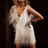 Gatsby le magnifique Les rugissantes années 20 1920s Robe de cocktail Robe vintage Printemps Eté Robe Bal Masqué Femme Adulte Paillettes Franges Costume Vintage Cosplay Soirée Retour Fête scolaire miniinthebox
