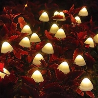 Guirlande solaire led décoration de jardin extérieur lumières de champignons ip65 guirlande étanche décor de patio lumières solaires extérieures lumière de fée miniinthebox