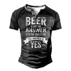 Henley Shirt Tee T shirt Tee Homme 3D effet Graphic Bloc de couleur Lettre Grande Taille Henley Patchwork Bouton bas Imprimer Manches Courtes du"idien Des sports Extérieur Standard Polyester miniinthebox
