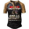 Henley Shirt Tee T shirt Tee Homme 3D effet Graphic Bloc de couleur Lettre Grande Taille Henley Patchwork Bouton bas Imprimer Manches Courtes du"idien Des sports Extérieur Standard Polyester miniinthebox