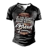 Henley Shirt Tee T shirt Tee Homme 3D effet Graphic Bloc de couleur Lettre Grande Taille Henley Patchwork Bouton bas Imprimer Manches Courtes du"idien Des sports Extérieur Standard Polyester miniinthebox