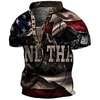 Henley Shirt Tee T shirt Tee Homme 3D effet Graphic Drapeau National Lettre Grande Taille Mao Bouton bas Imprimer Manches Courtes du"idien Des sports Extérieur Standard Polyester basique miniinthebox