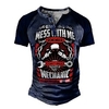 Henley Shirt Tee T shirt Tee Homme 3D effet Graphic Lettre Grande Taille Henley Patchwork Bouton bas Imprimer Manches Courtes du"idien Des sports Extérieur Standard Polyester basique Décontractée miniinthebox