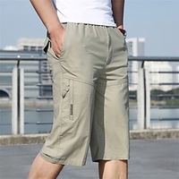 Homme à la mode Décontracté / Sport short capri Shorts Cargo Poche Taille elastique Mollet Pantalon Sport extérieur du"idien Micro-élastique Couleur unie Confort Respirable Taille médiale Armée miniinthebox