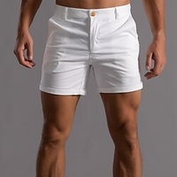 Homme à la mode Décontractée Short Short chino Poche Court Pantalon du"idien Micro-élastique Couleur unie Confort Respirable Taille médiale Vert Blanche Noir Rose Claire Kaki L XL XXL 3XL / Eté miniinthebox