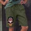 Homme à la mode Designer Droite Short Taille elastique Imprimer Court Pantalon Sport extérieur du"idien Imprimés Photos Crânes Mélange de Coton Confort Respirable Taille médiale Vert Véronèse S M miniinthebox