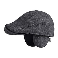 Homme Chapeau Béret Chapeau Extérieur Plein Air du"idien Boucle réglable Couleur monochrome Coupe Vent Chaud Respirable Noir miniinthebox