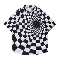 Homme Chemise 3D Print Imprimés Photos Col rabattu Noir Plein Air Casual Manche Courte Bouton bas Imprimer Vêtement Tenue Mode Vêtement de rue Design Flexible miniinthebox