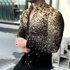 Homme Chemise Chemise graphique 3D Constellation Col rabattu Bleu Violet Rose Claire Dorée Rouge 3D effet Extérieur Plein Air Manches Longues Bouton bas Imprimer Vêtement Tenue Mode Design Casual miniinthebox
