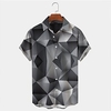 Homme Chemise Chemise hawa enne 3D Print Imprimés Photos Col rabattu Gris Extérieur Plein Air Manches courtes Bouton bas Imprimer Vêtement Tenue Tropique Mode Hawa en Design miniinthebox