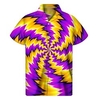 Homme Chemise Chemise hawa enne 3D Print Imprimés Photos Col rabattu Violet Casual Vacances Manche Courte Bouton bas Imprimer Vêtement Tenue Tropique Mode Hawa en Flexible miniinthebox