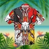 Homme Chemise Chemise hawa enne Abstrait Imprimés Photos Col rabattu Rouge Casual Vacances Manche Courte Bouton bas Imprimer Vêtement Tenue Tropique Mode Hawa en Flexible miniinthebox