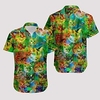 Homme Chemise Chemise hawa enne Animal Chat Imprimés Photos Col rabattu Vert Plein Air Casual Manches courtes Bouton bas Imprimer Vêtement Tenue Tropique Mode Hawa en Design miniinthebox