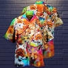 Homme Chemise Chemise hawa enne Animal Chien Imprimés Photos Col rabattu Jaune Casual Vacances Manche Courte Bouton bas Imprimer Vêtement Tenue Tropique Mode Hawa en Flexible miniinthebox