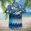Homme Chemise Chemise hawa enne Animal Floral Requin Imprimés Photos Col rabattu Bleu Extérieur Casual Manches courtes Bouton bas Imprimer Vêtement Tenue Design Casual Flexible Respirable miniinthebox