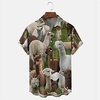 Homme Chemise Chemise hawa enne Animal Imprimés Photos Col rabattu Vert Extérieur Plein Air Manches courtes Bouton bas Imprimer Vêtement Tenue Tropique Mode Hawa en Design miniinthebox