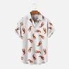Homme Chemise Chemise hawa enne Animal Imprimés Photos Poissons Crevette Col rabattu Rouge Bleu Bleu clair Gris Plein Air Casual Manches courtes Bouton bas Imprimer Vêtement Tenue Tropique Mode miniinthebox
