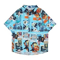 Homme Chemise Chemise hawa enne Bloc de couleur Imprimés Photos Col rabattu Bleu Extérieur Plein Air Manches courtes Bouton bas Imprimer Vêtement Tenue Tropique Mode Hawa en Design miniinthebox