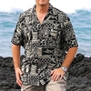 Homme Chemise Chemise hawa enne Bloc de couleur Imprimés Photos Graffiti Col rabattu Noir bleu marine Bleu Casual Vacances Manche Courte Bouton bas Imprimer Vêtement Tenue Tropique Mode Hawa en miniinthebox