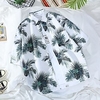 Homme Chemise Chemise hawa enne Cocotier Imprimés Photos Col rabattu Blanche Extérieur Plein Air Manches courtes Bouton bas Imprimer Vêtement Tenue Tropique Mode Hawa en Design miniinthebox