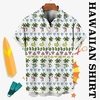 Homme Chemise Chemise hawa enne Cocotier Imprimés Photos Col rabattu Blanche Marron Plein Air Casual Manches courtes Bouton bas Imprimer Vêtement Tenue Tropique Mode Hawa en Design miniinthebox