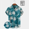 Homme Chemise Chemise hawa enne Cocotier Imprimés Photos Col rabattu Bleu Extérieur Plein Air Manches courtes Bouton bas Imprimer Vêtement Tenue Tropique Mode Hawa en Design miniinthebox
