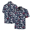 Homme Chemise Chemise hawa enne Cocotier Imprimés Photos Col rabattu bleu marine Plein Air Casual Manches courtes Bouton bas Imprimer Vêtement Tenue Tropique Mode Hawa en Design miniinthebox
