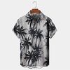 Homme Chemise Chemise hawa enne Cocotier Imprimés Photos Col rabattu Gris Extérieur Plein Air Manches courtes Bouton bas Imprimer Vêtement Tenue Tropique Mode Hawa en Design miniinthebox