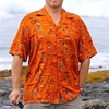 Homme Chemise Chemise hawa enne Cocotier Imprimés Photos Col rabattu Noir Bleu Orange Marron Casual Vacances Manche Courte Bouton bas Imprimer Vêtement Tenue Tropique Mode Hawa en Flexible miniinthebox
