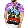 Homme Chemise Chemise hawa enne Cocotier Imprimés Photos Col rabattu Noir Violet Extérieur Plein Air Manches courtes Bouton bas Imprimer Vêtement Tenue Tropique Mode Hawa en Design miniinthebox