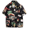 Homme Chemise Chemise hawa enne Cocotier Imprimés Photos Plage Col rabattu Noir Casual Vacances Manche Courte Bouton bas Imprimer Vêtement Tenue Tropique Mode Hawa en Flexible miniinthebox