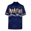 Homme Chemise Chemise hawa enne Cocotier Imprimés Photos Planche de surf Col rabattu Noir Bleu Casual Vacances Manche Courte Bouton bas Imprimer Vêtement Tenue Tropique Mode Hawa en Flexible miniinthebox