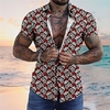 Homme Chemise Chemise hawa enne Crânes Imprimés Photos Col rabattu Noir Rouge Plein Air Casual Manches courtes Bouton bas Imprimer Vêtement Tenue Tropique Mode Hawa en Design miniinthebox