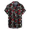 Homme Chemise Chemise hawa enne Cœur Imprimés Photos Col rabattu Noir Blanche Rose Claire Rouge Fuchsia Extérieur Plein Air Manches courtes Bouton bas Imprimer Vêtement Tenue Tropique Mode Hawa en miniinthebox