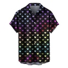 Homme Chemise Chemise hawa enne Cœur Imprimés Photos Col rabattu Noir Rose Claire Rouge Fuchsia Arc-en-ciel Extérieur Plein Air Manches courtes Bouton bas Imprimer Vêtement Tenue Tropique Mode miniinthebox