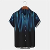 Homme Chemise Chemise hawa enne Dégradé Imprimés Photos Col rabattu Bleu Extérieur Plein Air Manches courtes Bouton bas Imprimer Vêtement Tenue Tropique Mode Hawa en Design miniinthebox