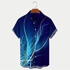 Homme Chemise Chemise hawa enne Dégradé Imprimés Photos Col rabattu Bleu Extérieur Plein Air Manches courtes Bouton bas Imprimer Vêtement Tenue Tropique Mode Hawa en Design miniinthebox