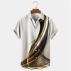 Homme Chemise Chemise hawa enne Dégradé Imprimés Photos Col rabattu Gris Extérieur Plein Air Manches courtes Bouton bas Imprimer Vêtement Tenue Tropique Mode Hawa en Design miniinthebox
