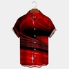 Homme Chemise Chemise hawa enne Dégradé Imprimés Photos Col rabattu Rouge Extérieur Plein Air Manches courtes Bouton bas Imprimer Vêtement Tenue Tropique Mode Hawa en Design miniinthebox
