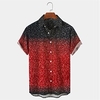 Homme Chemise Chemise hawa enne Dégradé Imprimés Photos Col rabattu Rouge Extérieur Plein Air Manches courtes Bouton bas Imprimer Vêtement Tenue Tropique Mode Hawa en Design miniinthebox